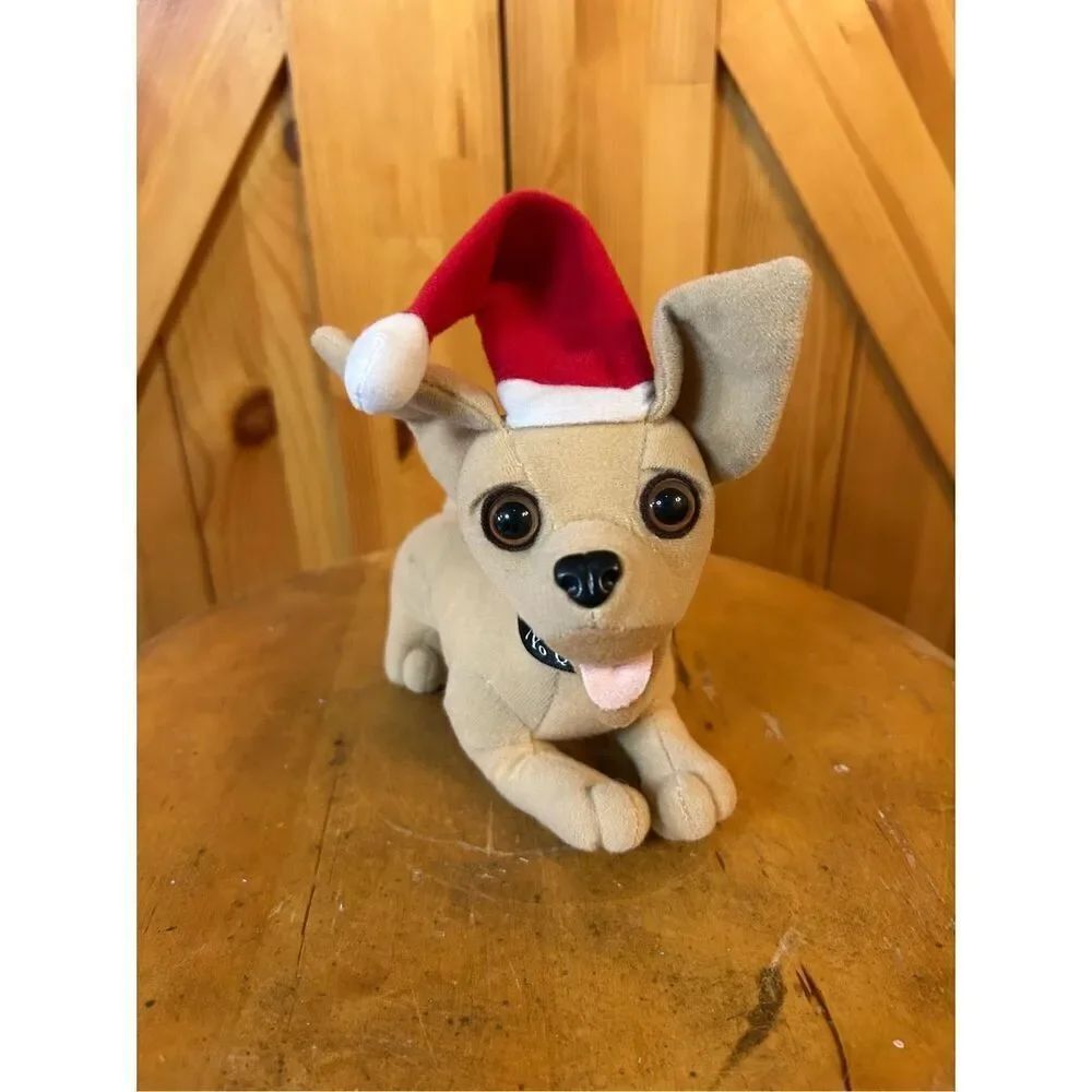 Taco Bell Promo Stuffed Plush Chihuahua Dog 6” Santa Hat (8889)